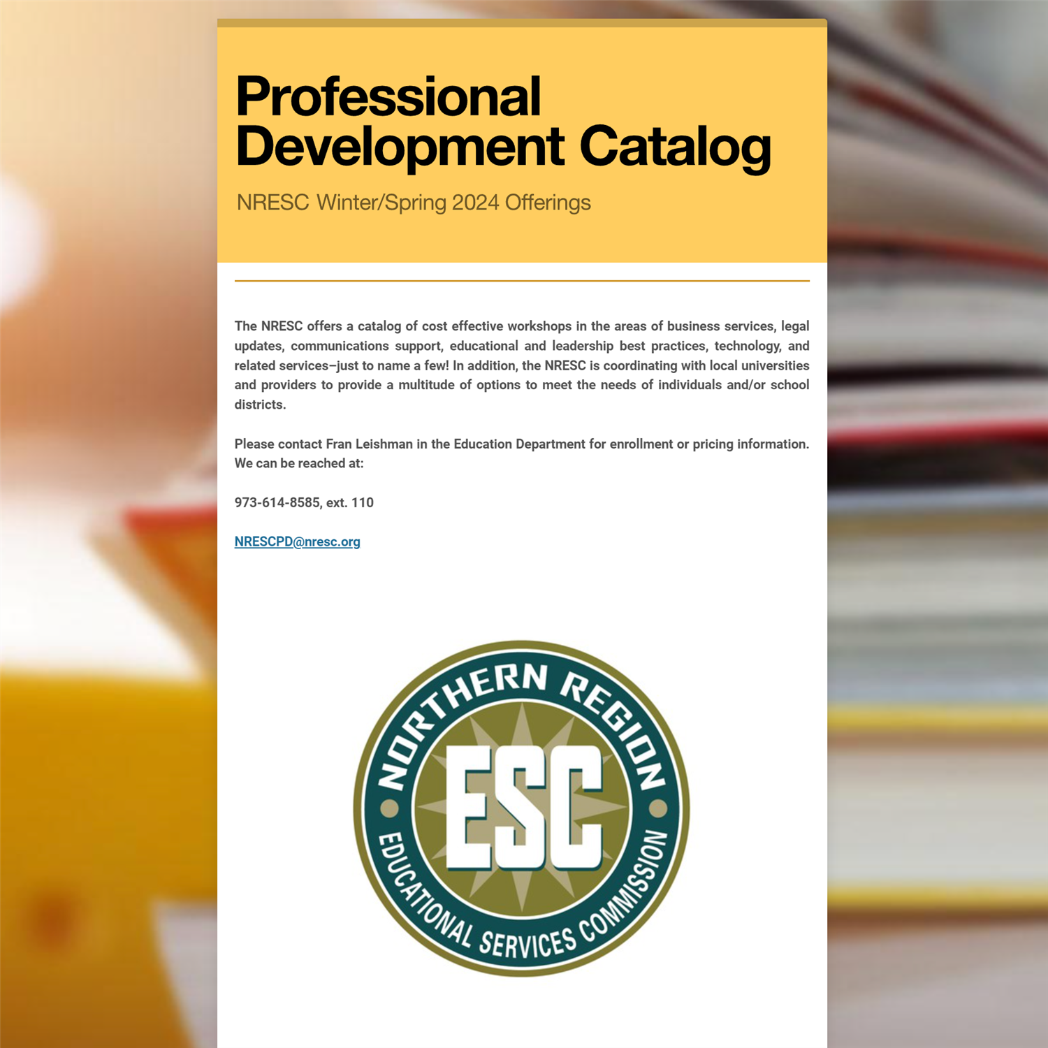  NRESC Winter/Spring Professional Development Catalog